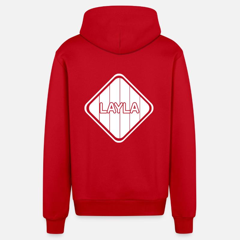Fille Layla - Veste à capuche bio décontractée fabriquée en UE - rouge