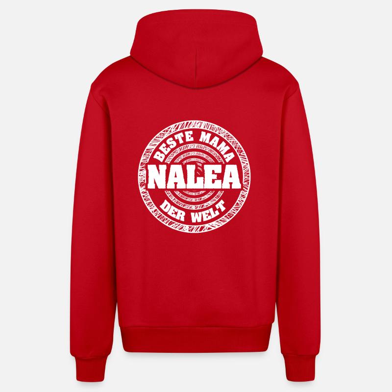 Mère Nalea - Veste à capuche bio décontractée fabriquée en UE - rouge