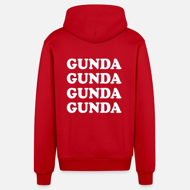 Nom Gunda - Veste à capuche bio décontractée fabriquée en UE - rouge