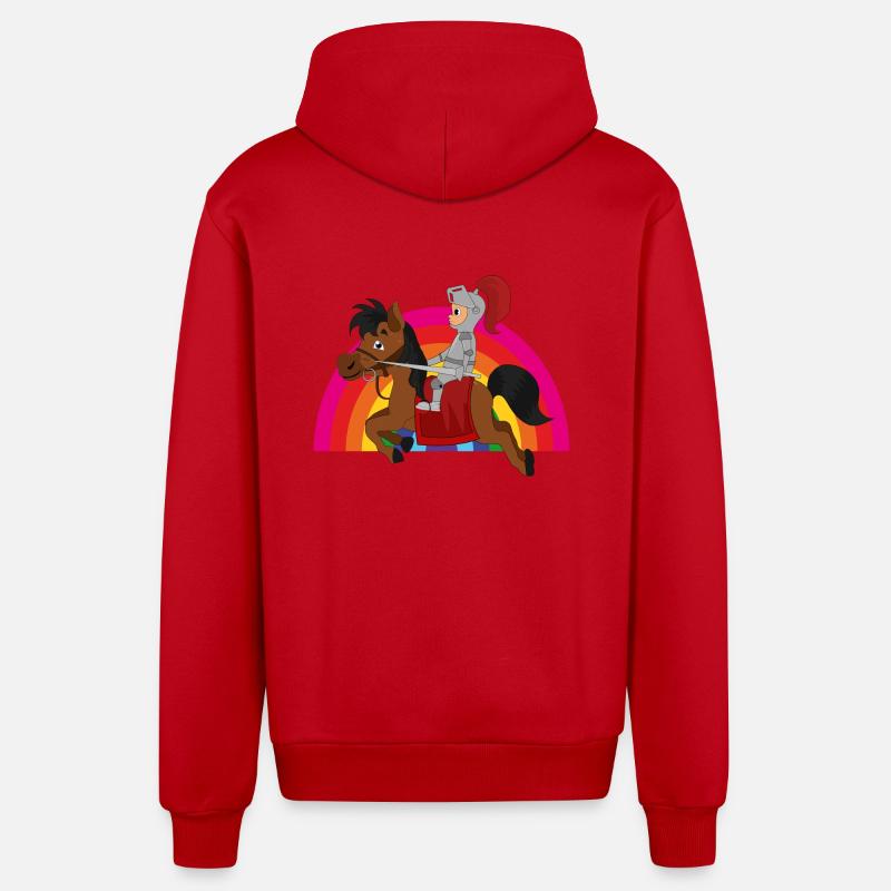 chevalier chevalier - Veste à capuche bio décontractée fabriquée en UE - rouge