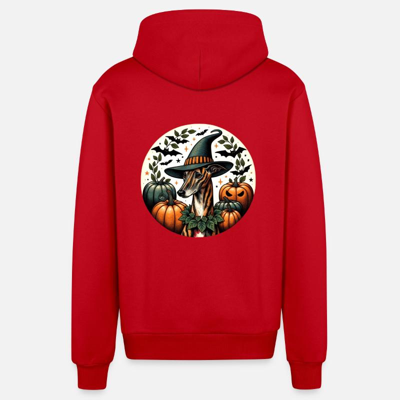 Bringé d’Halloween - Veste à capuche bio décontractée fabriquée en UE - rouge