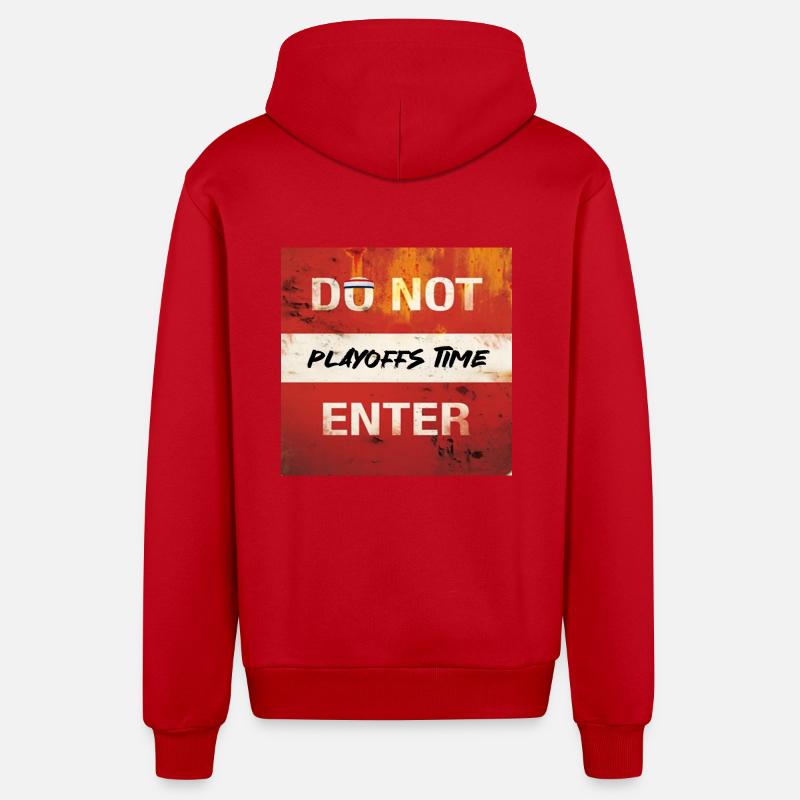 " playoffs time" - Veste à capuche bio décontractée fabriquée en UE - rouge
