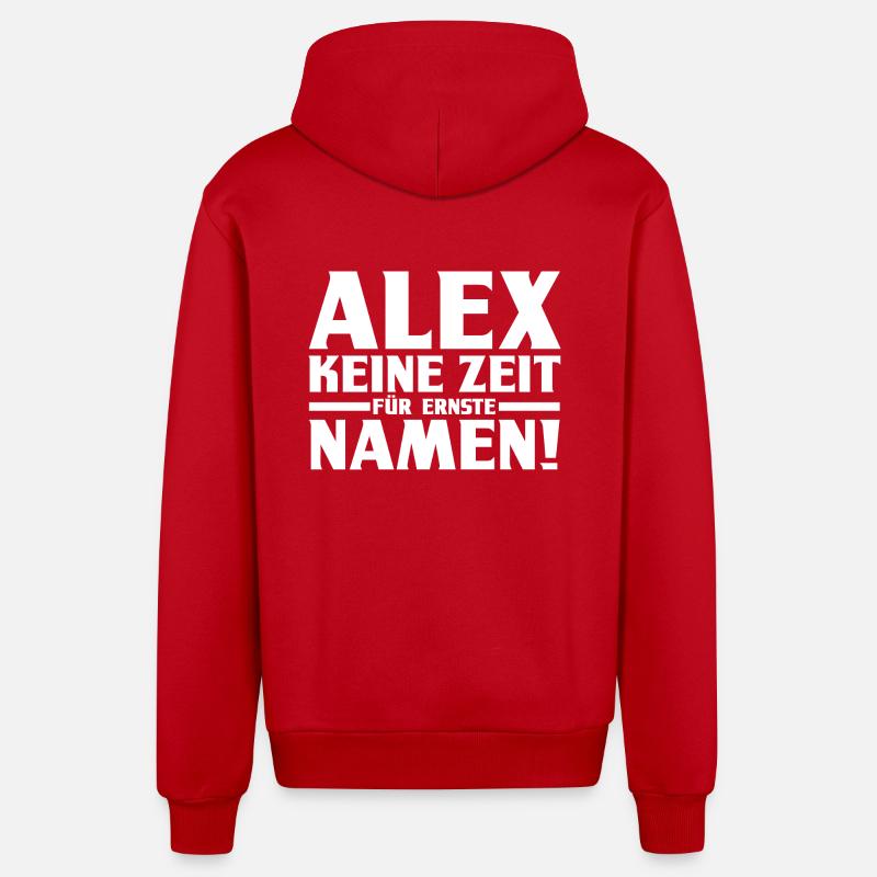 Alexander Alexandra Alexa Alex - Organic Relaxed Kapuzenjacke Made in EU - Rot