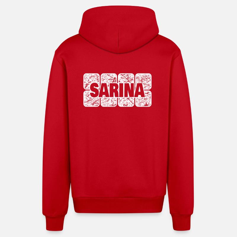 Sarina bébé - Veste à capuche bio décontractée fabriquée en UE - rouge
