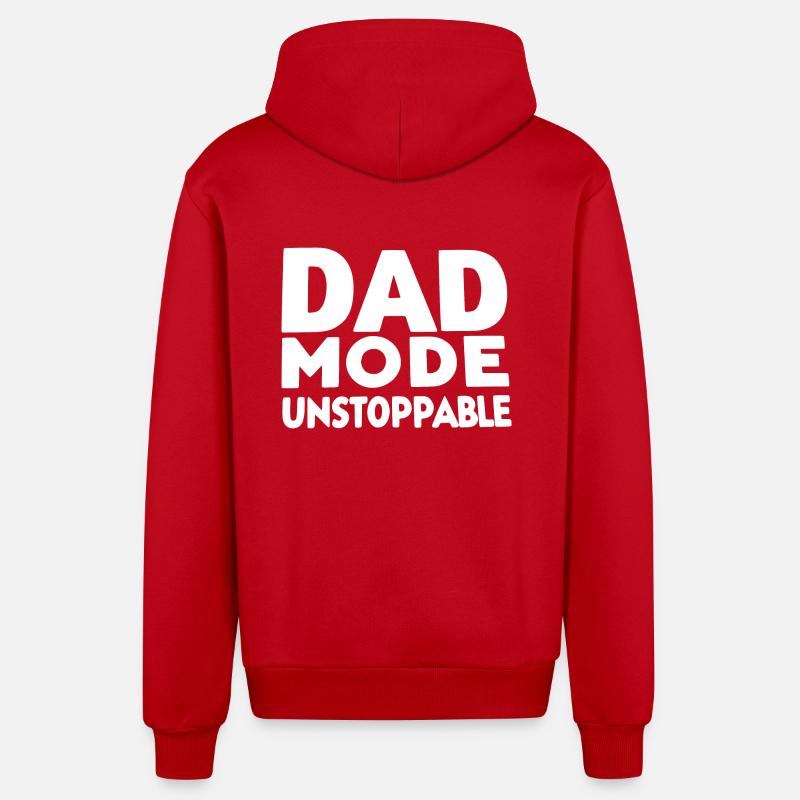 Mode papa imparable - Veste à capuche bio décontractée fabriquée en UE - rouge