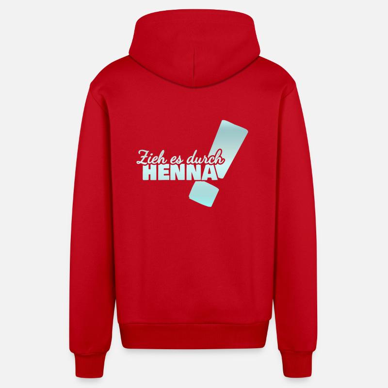 Henna - Organic Relaxed Kapuzenjacke Made in EU - Rot