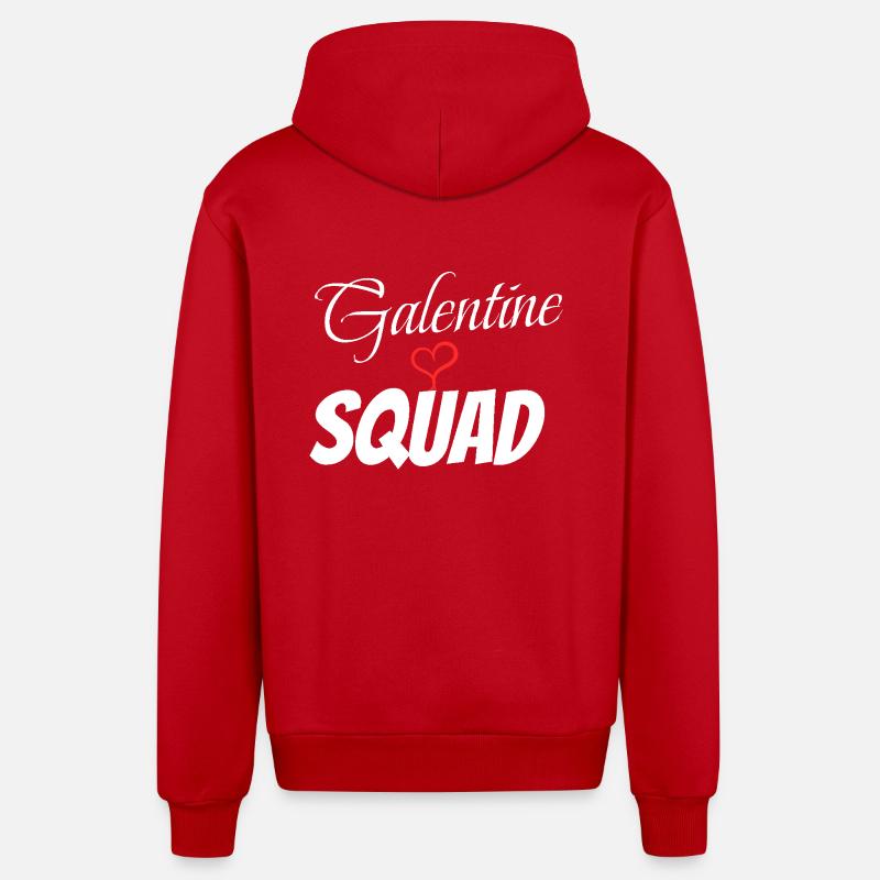 Galentine squad - Veste à capuche bio décontractée fabriquée en UE - rouge