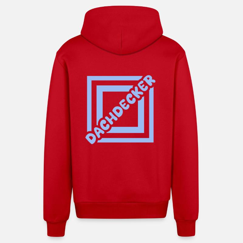 Couvreur - Veste à capuche bio décontractée fabriquée en UE - rouge