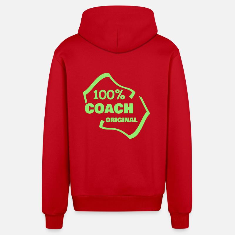 Le métier de coach - Veste à capuche bio décontractée fabriquée en UE - rouge