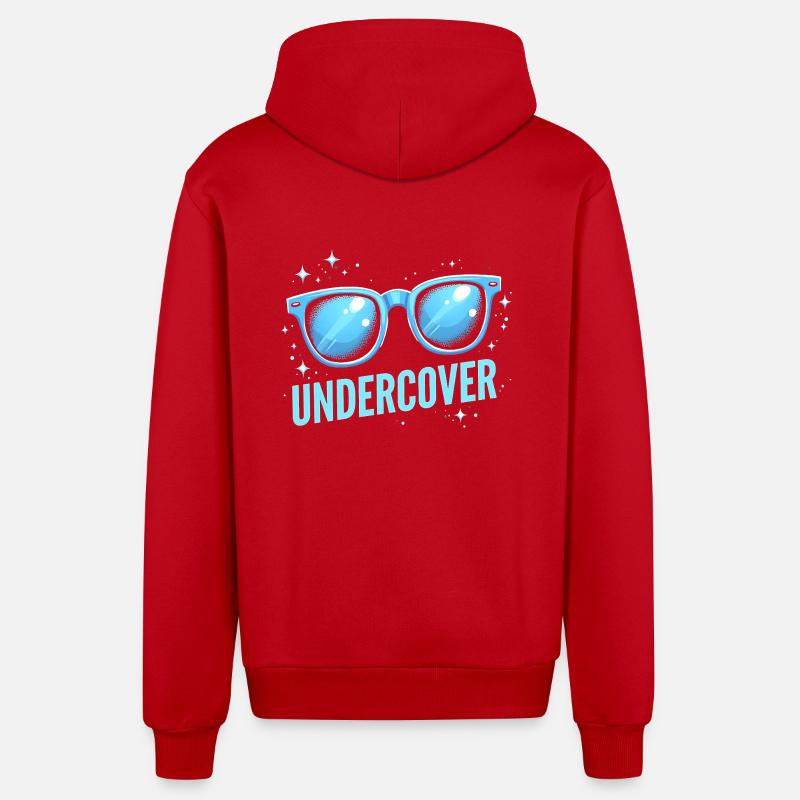 Déguisement Undercover - Sunglasses Fun - Veste à capuche bio décontractée fabriquée en UE - rouge