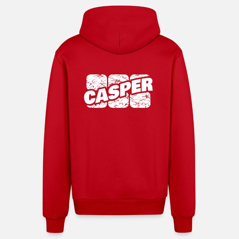 Casper - Veste à capuche bio décontractée fabriquée en UE - rouge