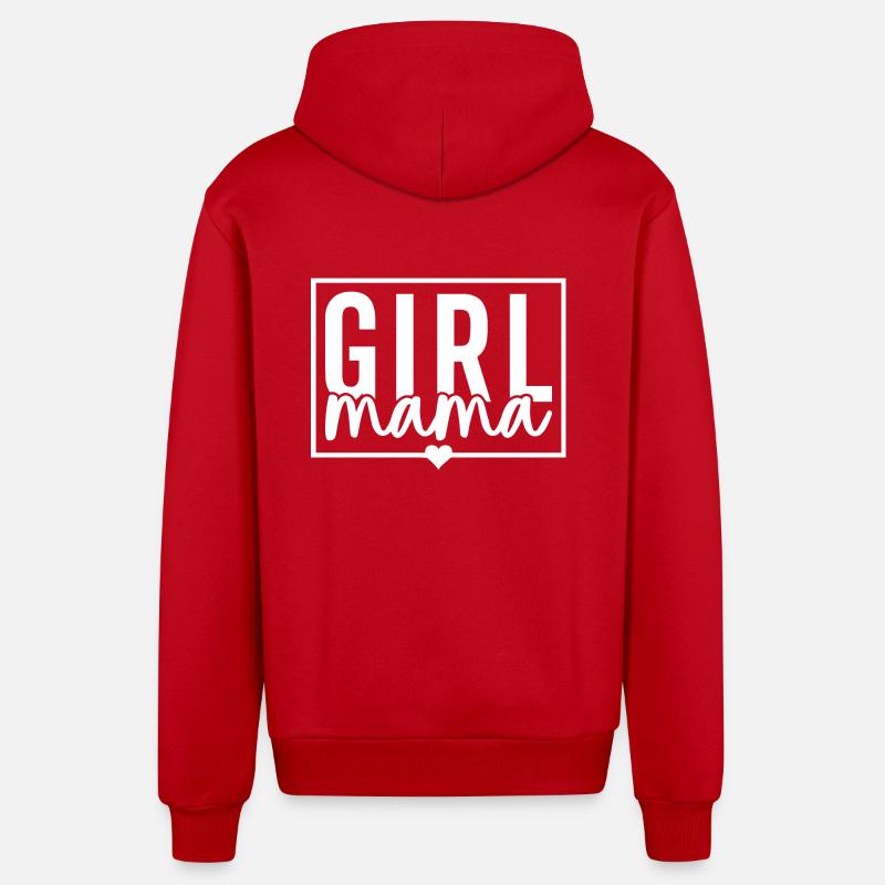 Mädchen Mama - Organic Relaxed Kapuzenjacke Made in EU - Rot