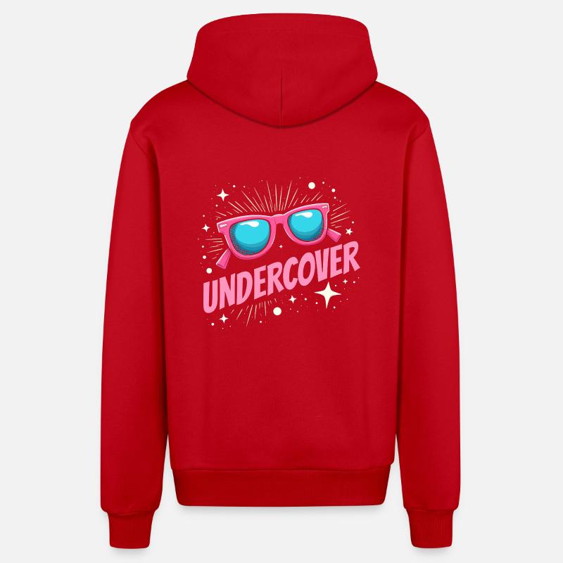 Déguisement Undercover - Sunglasses Fun - Veste à capuche bio décontractée fabriquée en UE - rouge