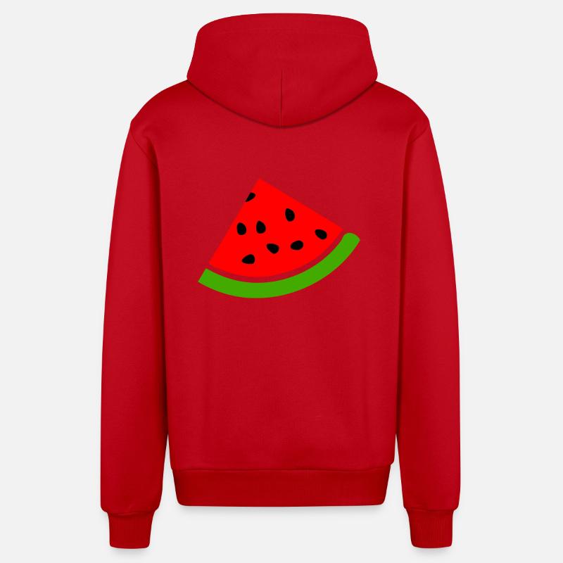 Melon pastèque - Veste à capuche bio décontractée fabriquée en UE - rouge