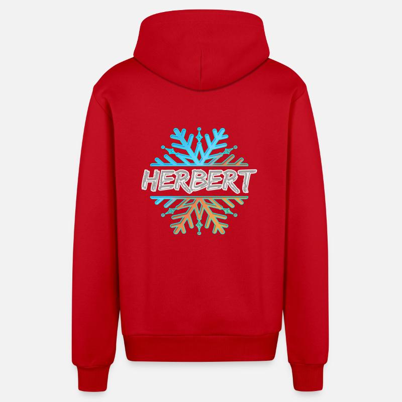 Herbert Herbert - Veste à capuche bio décontractée fabriquée en UE - rouge
