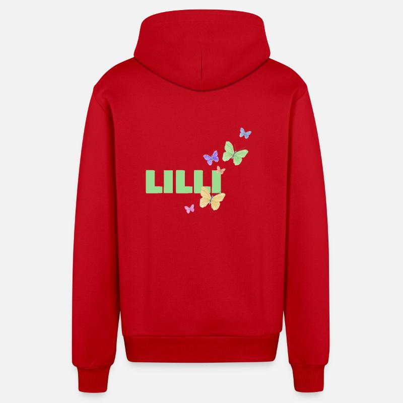 Lilli - Veste à capuche bio décontractée fabriquée en UE - rouge