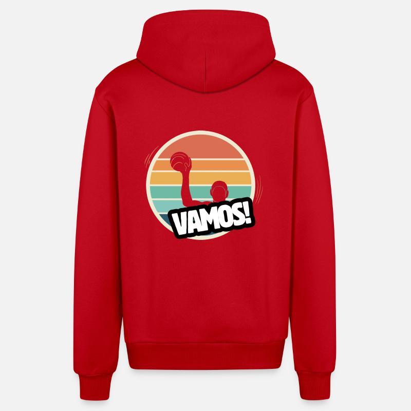 Vamos water polo rétro - Veste à capuche bio décontractée fabriquée en UE - rouge