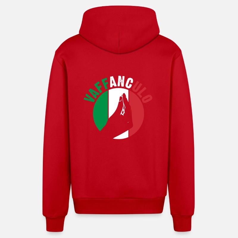 Italie Vaffanculo italien - Veste à capuche bio décontractée fabriquée en UE - rouge
