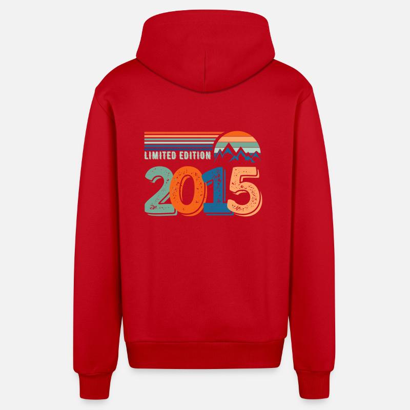 Limited edition 2015 - Veste à capuche bio décontractée fabriquée en UE - rouge