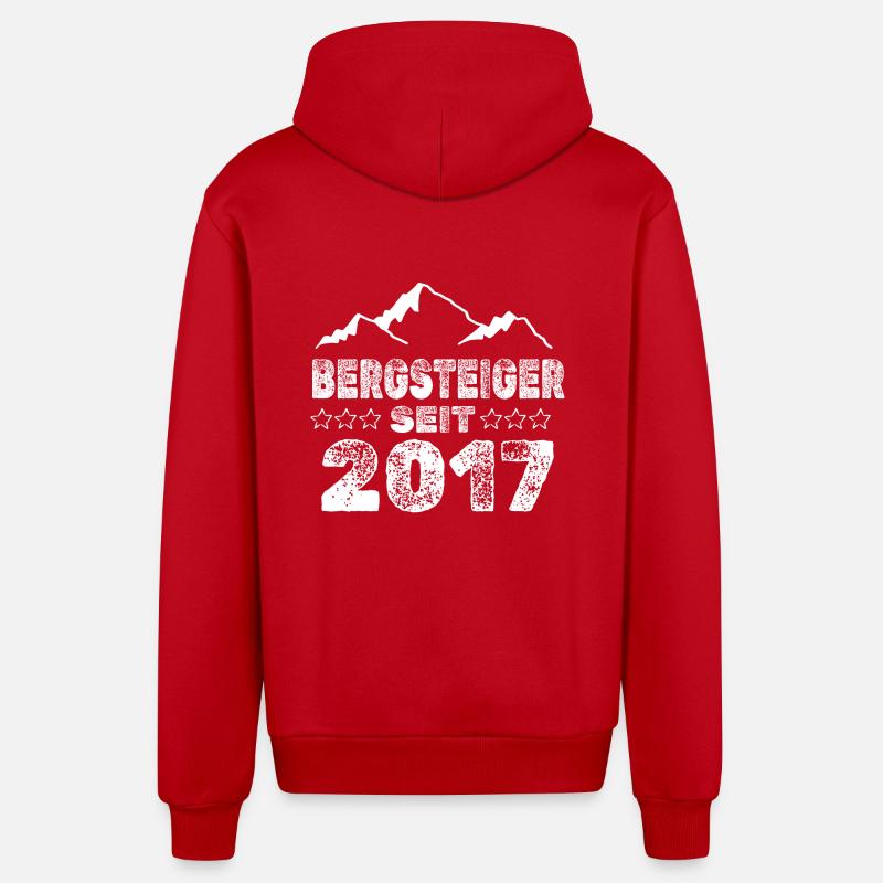 2017 - Veste à capuche bio décontractée fabriquée en UE - rouge