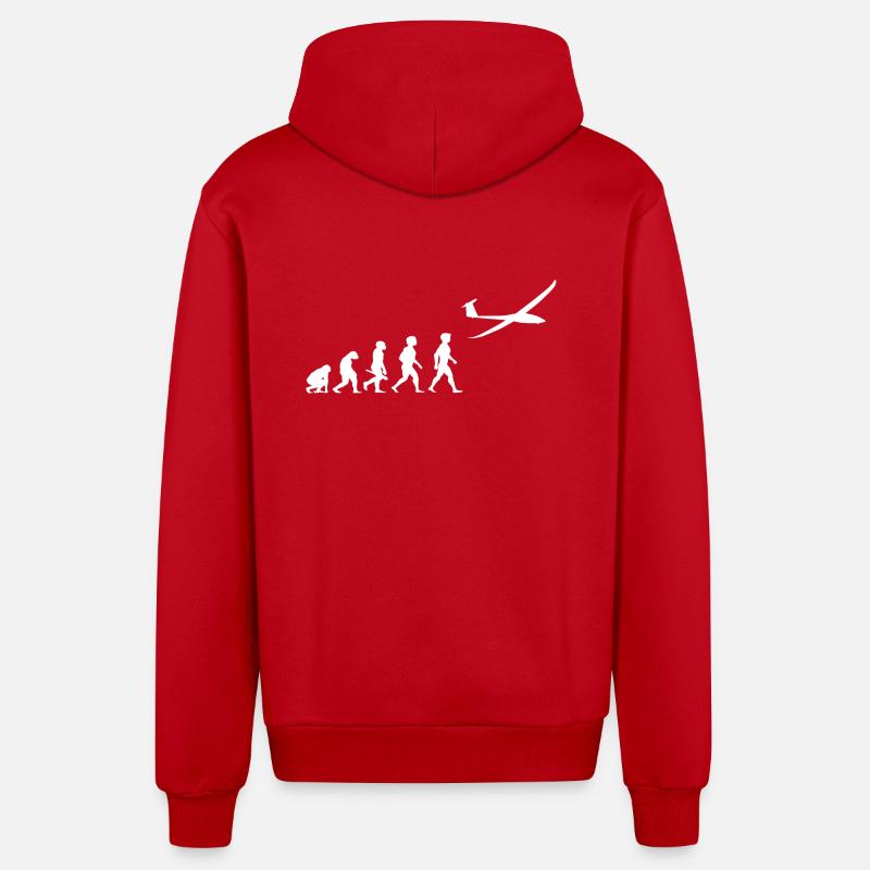 Planeur de planeur Evolution - Veste à capuche bio décontractée fabriquée en UE - rouge