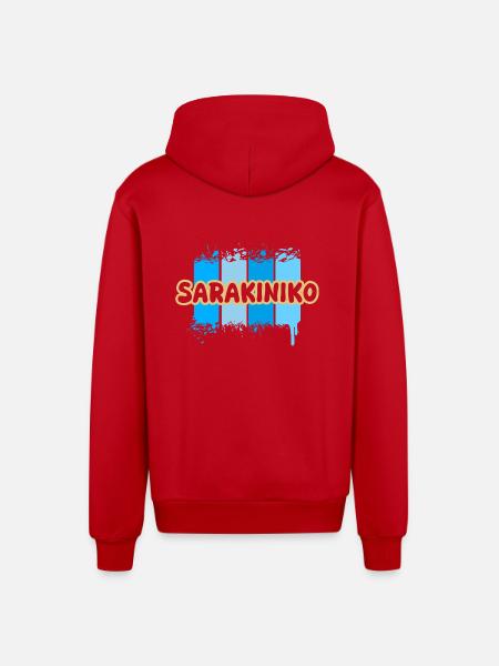 Sarakiniko Sarakiniko - Veste à capuche bio décontractée fabriquée en UE - rouge