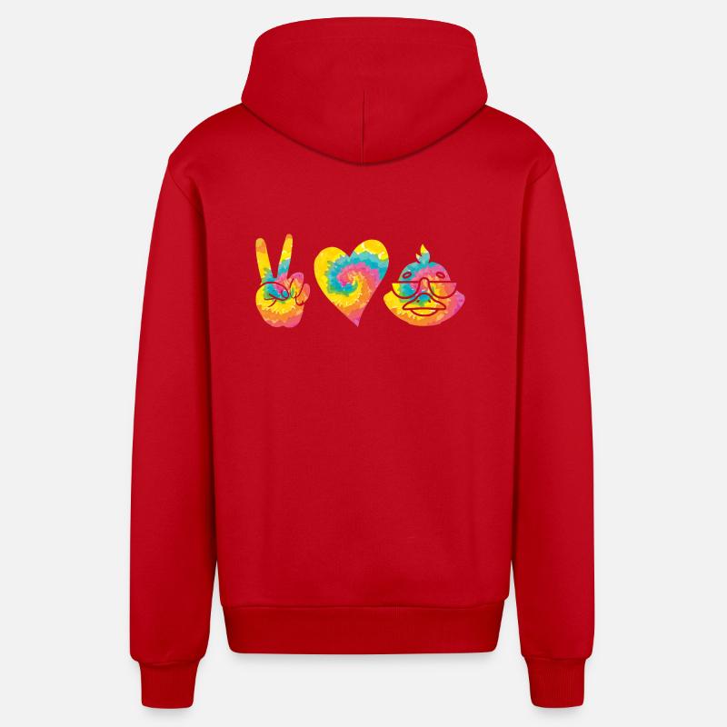 Canards - Veste à capuche bio décontractée fabriquée en UE - rouge
