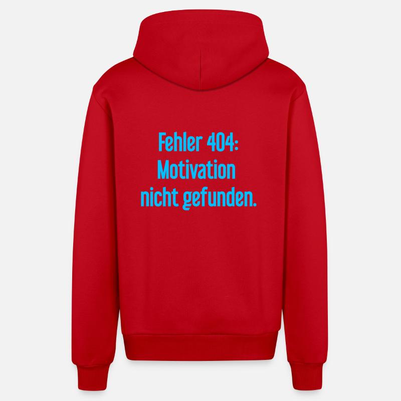 Erreur 404 : Motivation introuvable - Veste à capuche bio décontractée fabriquée en UE - rouge
