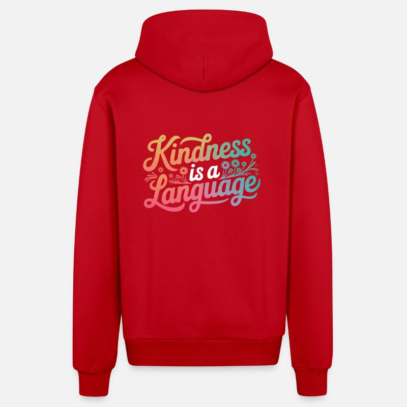 Altruisme Don désintéressé Donner d’école - Veste à capuche bio décontractée fabriquée en UE - rouge