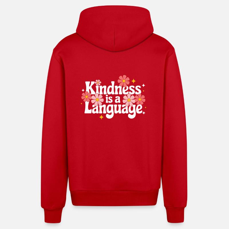 Altruisme Don désintéressé Donner d’école - Veste à capuche bio décontractée fabriquée en UE - rouge