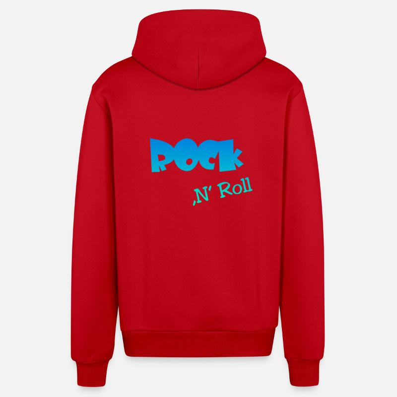 Rock n Roll - Organic Relaxed Kapuzenjacke Made in EU - Rot