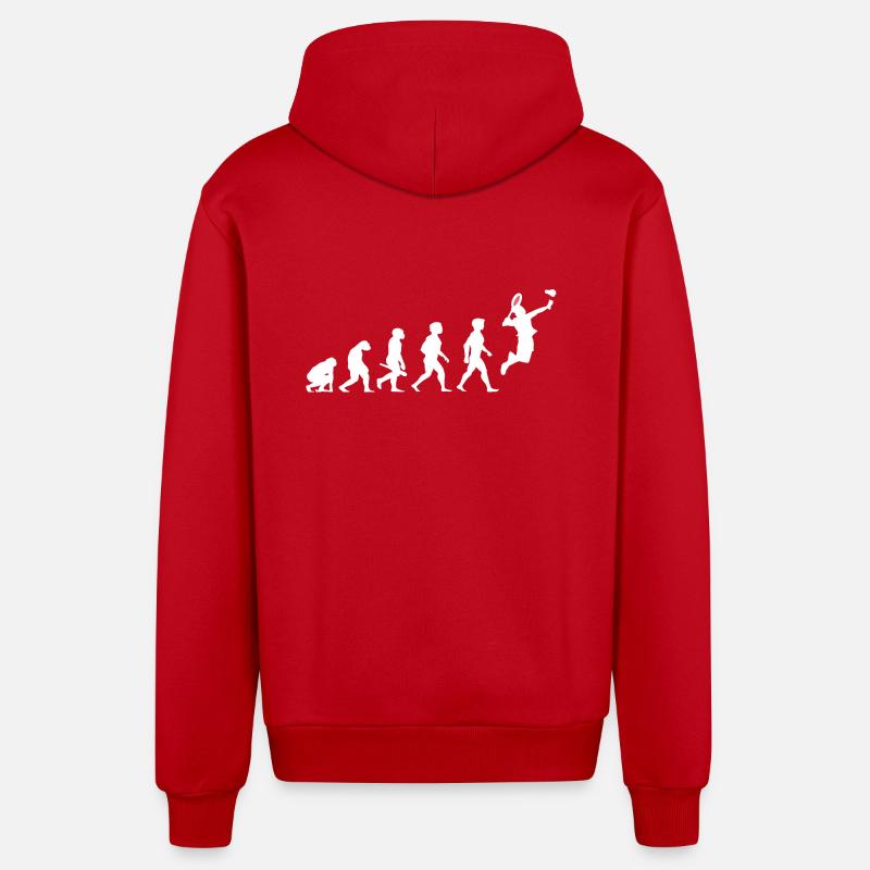 Volant volant badminton volant - Veste à capuche bio décontractée fabriquée en UE - rouge