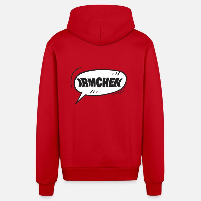 Irmchen as Irmchen - Veste à capuche bio décontractée fabriquée en UE - rouge