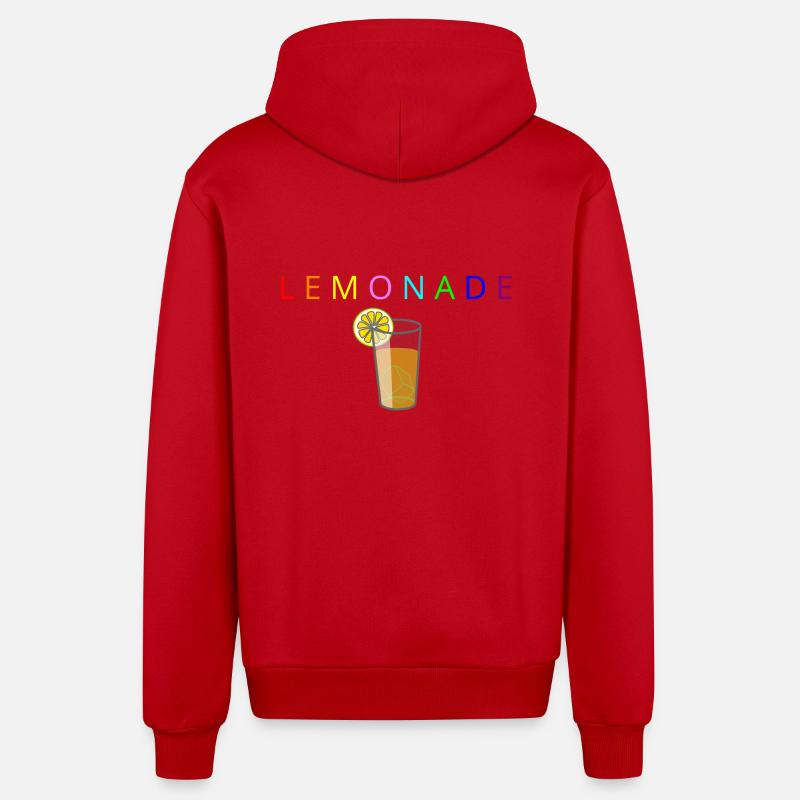 LEMONADE - Veste à capuche bio décontractée fabriquée en UE - rouge