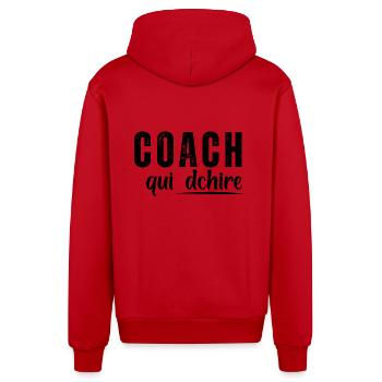 Coach Wer - Organic Relaxed Kapuzenjacke Made in EU - Rot - Hinten
