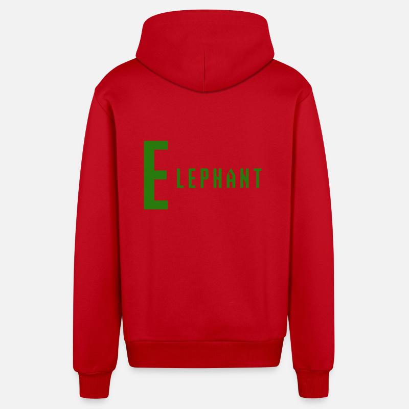 Elephant - Organic Relaxed Kapuzenjacke Made in EU - Rot