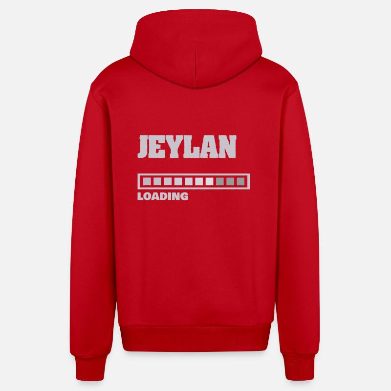 Jeylan - Veste à capuche bio décontractée fabriquée en UE - rouge