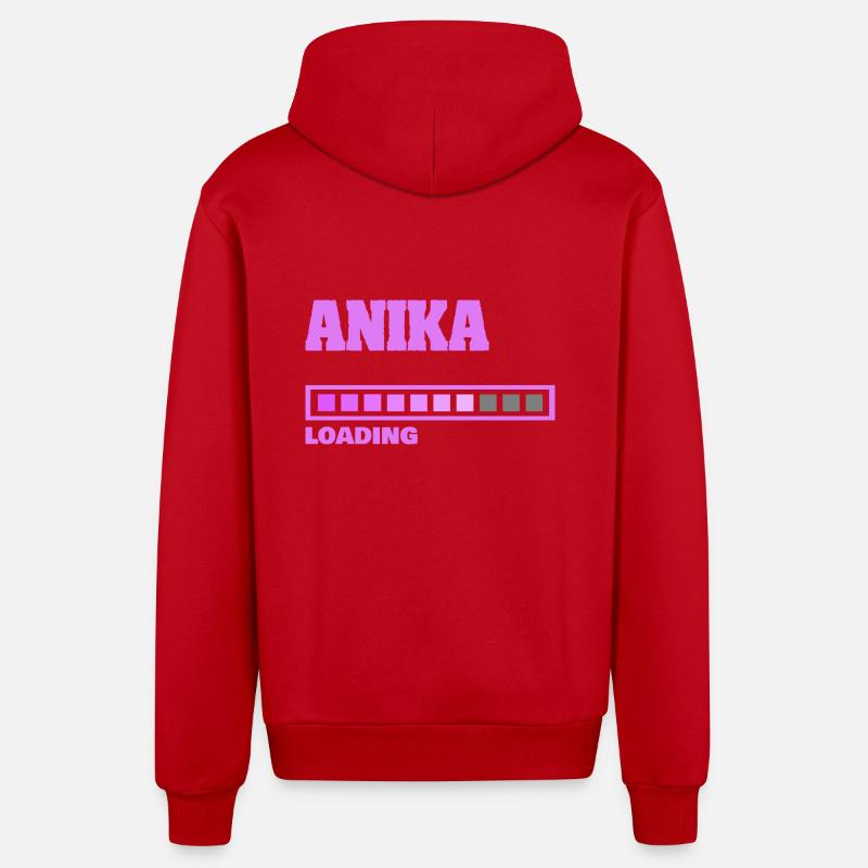 Anika bébé - Veste à capuche bio décontractée fabriquée en UE - rouge