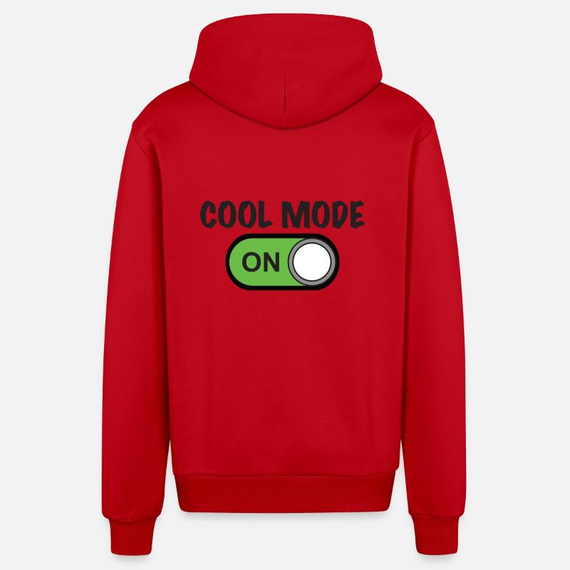 MODE COOL ON - Veste à capuche bio décontractée fabriquée en UE - rouge