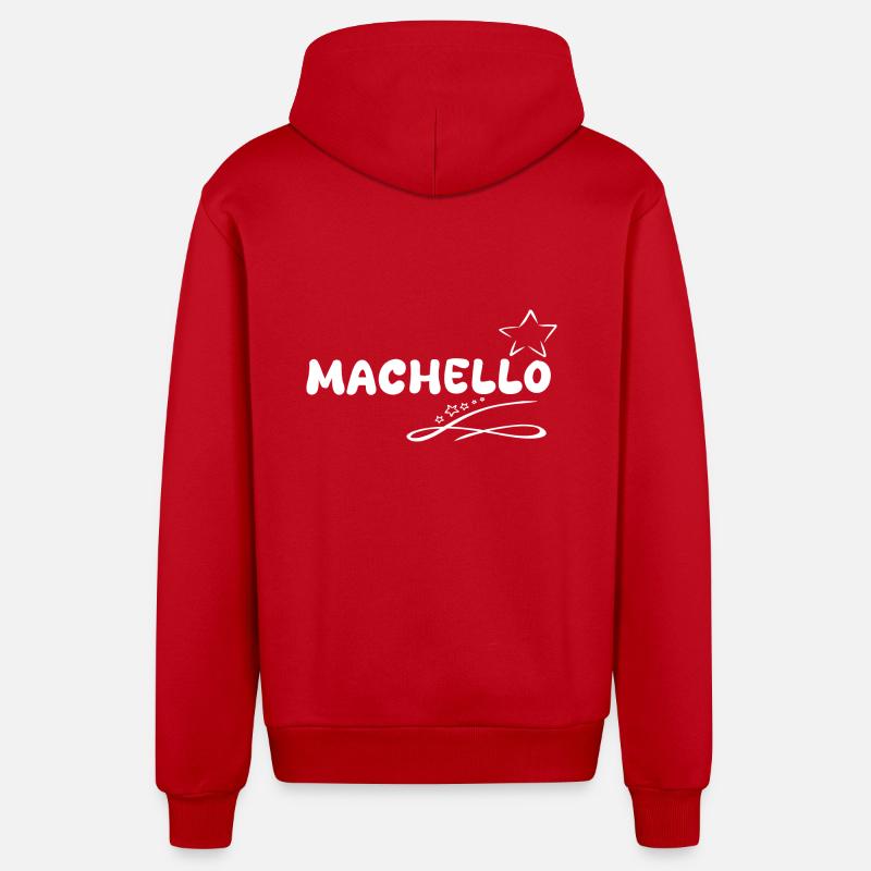 Geschenk Machello - Organic Relaxed Kapuzenjacke Made in EU - Rot