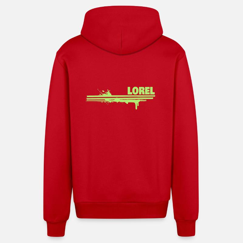 Farbklecks Lorel - Organic Relaxed Kapuzenjacke Made in EU - Rot