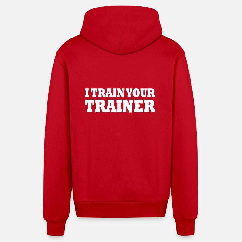I train your trainer - Veste à capuche bio décontractée fabriquée en UE - rouge