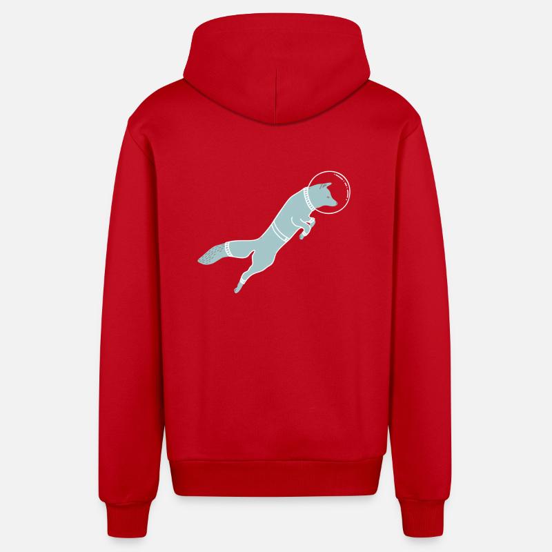 ESPACE FOX - Veste à capuche bio décontractée fabriquée en UE - rouge