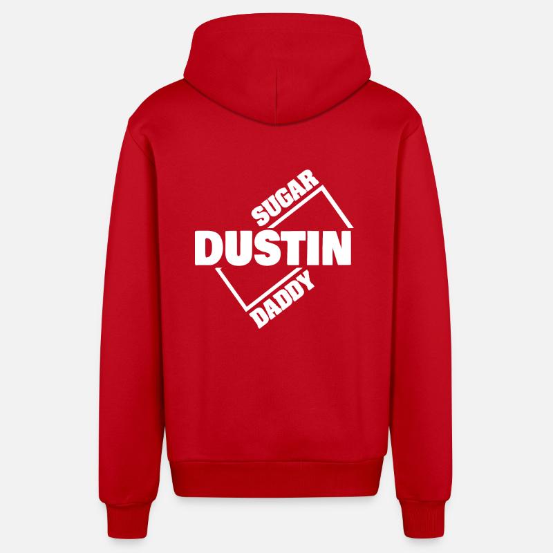 Sugardaddy Dustin - Veste à capuche bio décontractée fabriquée en UE - rouge