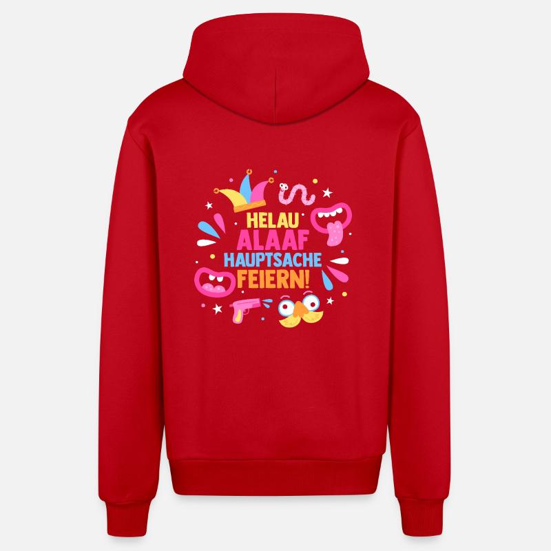 Costume de carnaval Carnaval - Veste à capuche bio décontractée fabriquée en UE - rouge