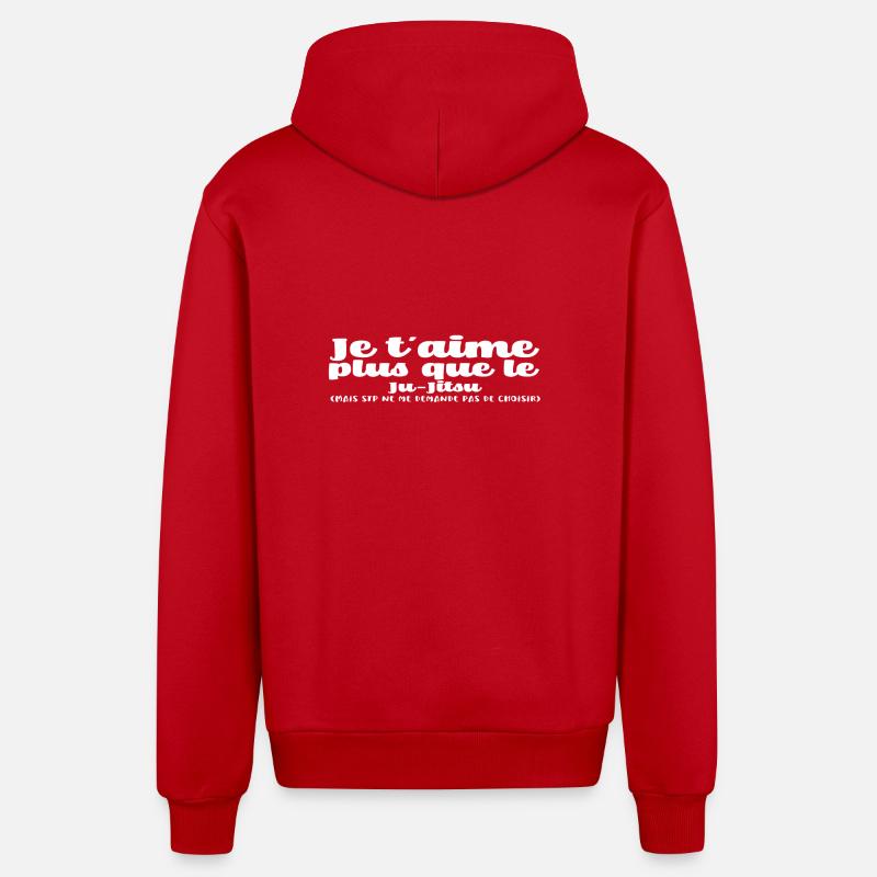 Je t'aime Ju-Jitsu noel - Veste à capuche bio décontractée fabriquée en UE - rouge