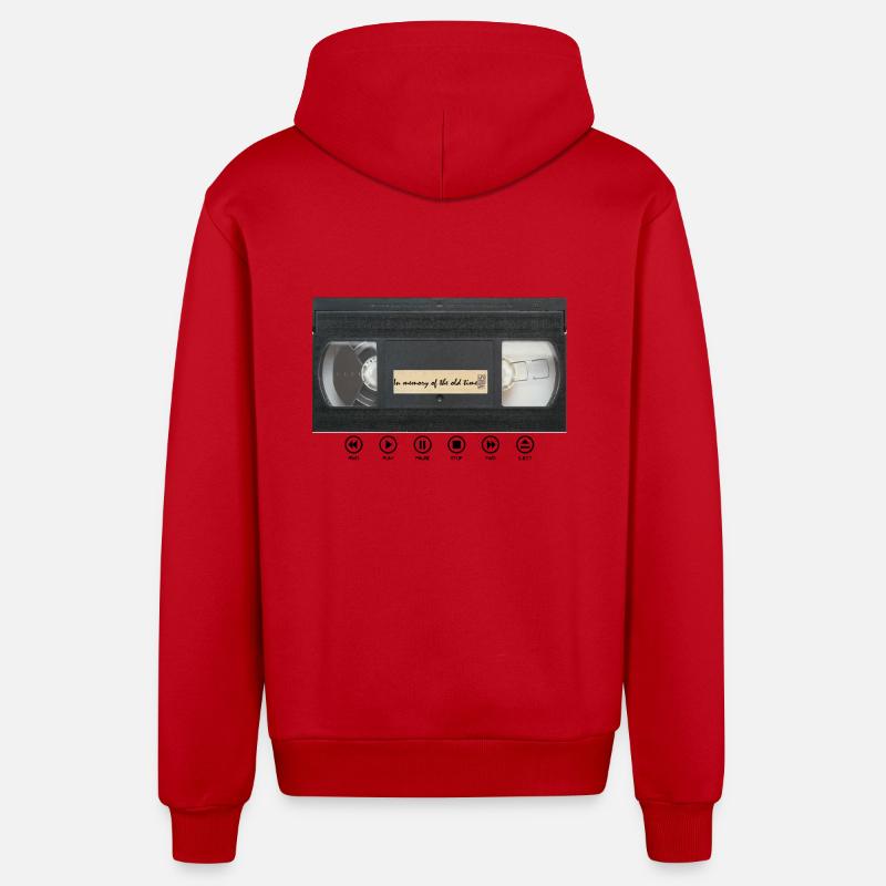VHS - Veste à capuche bio décontractée fabriquée en UE - rouge