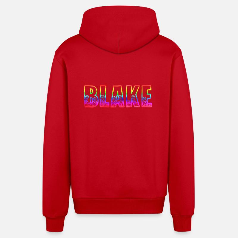 blake rs arc-en-ciel - Veste à capuche bio décontractée fabriquée en UE - rouge
