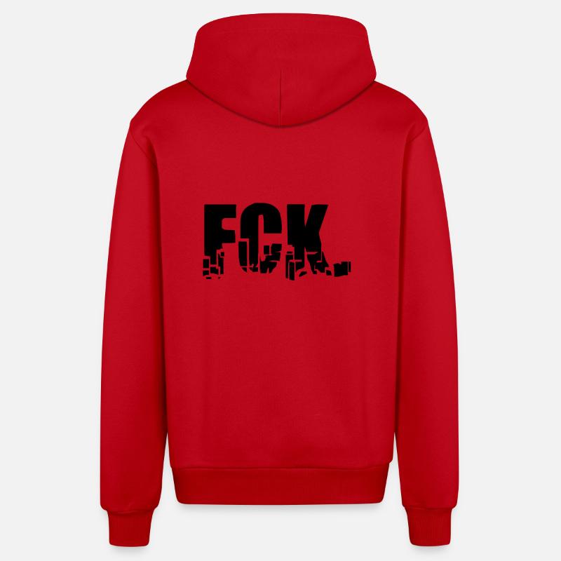 FCK. - Veste à capuche bio décontractée fabriquée en UE - rouge