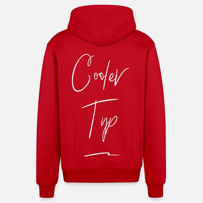 Cool Guy Drôle Dicton - Veste à capuche bio décontractée fabriquée en UE - rouge